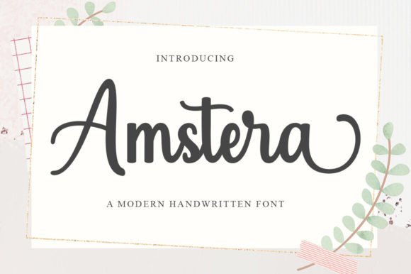 Amstera Script: A Bold Handwritten Font for Elegant Craft and Product Design