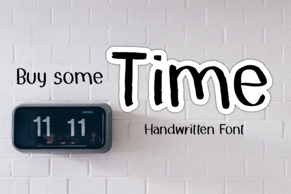 Buy Some Time: A Playful Handwritten Font for Modern Marketing Visuals