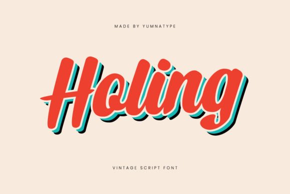 Holing: A Vintage Script Font for Scroll-Stopping Digital Campaigns