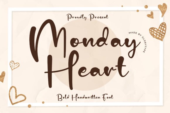 Monday Heart: A Script Font That Brings Elegance to Handmade Designs
